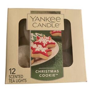 10 Yankee Candle Christmas Cookie Tea Light Votive Candles Open Box HTF Rare